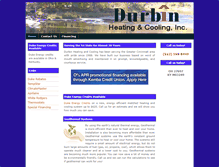 Tablet Screenshot of durbinheatingandcooling.com